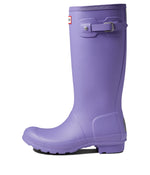Hunter Kids Original Boots for Little and Big Kids - Woven Nylon Lining and Comfortable Cushioned Footbed Iridescent Purple 4 Big Kid M