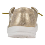 HEYDUDE Girl's Wendy Y Metallic Sparkle Gold Size 3 | Youth's Shoes | Youth Slip-on Loafers | Comfortable & Light-Weight