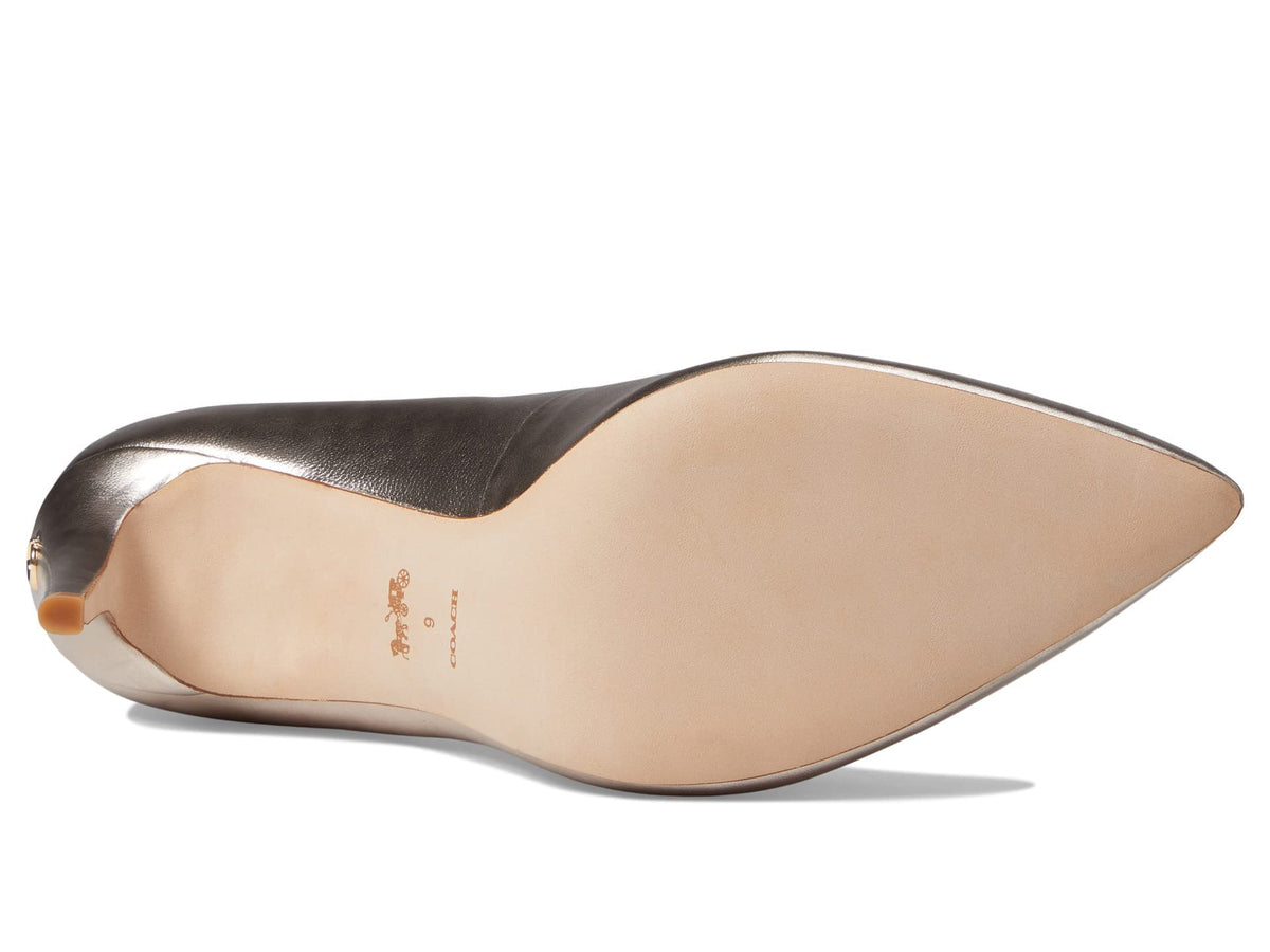 Coach Skyler Metallic Leather Pump Champagne 9 B (M)
