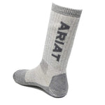 ARIAT Unisex Heavyweight Performance Merino Blend Mid Calf Socks, Grey, X-Large