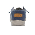 Hey Dude Boy's Wally Youth Blue Size 1 | Boy’s Shoes | Boy's Lace Up Loafers | Comfortable & Light-Weight