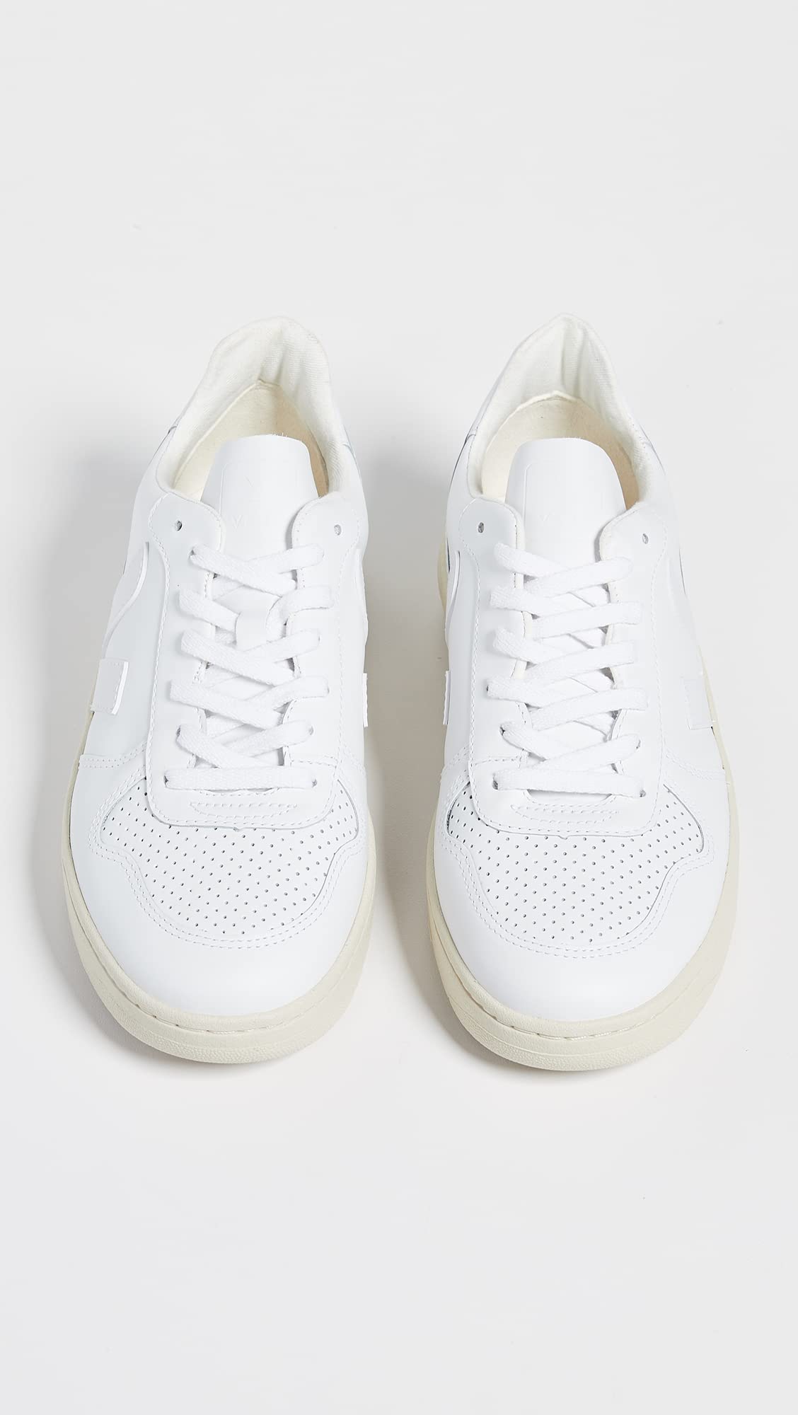 Veja Men's V-10 Sneakers, Extra White/White, 10 Medium US