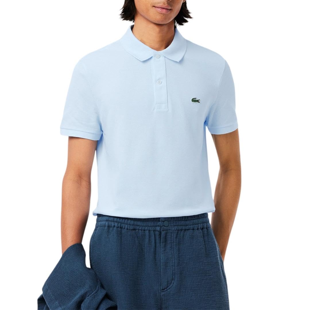 Lacoste Men's Slim Fit L12.12 Short Sleeve Pique Polo, Rill Light Blue, XX-Large