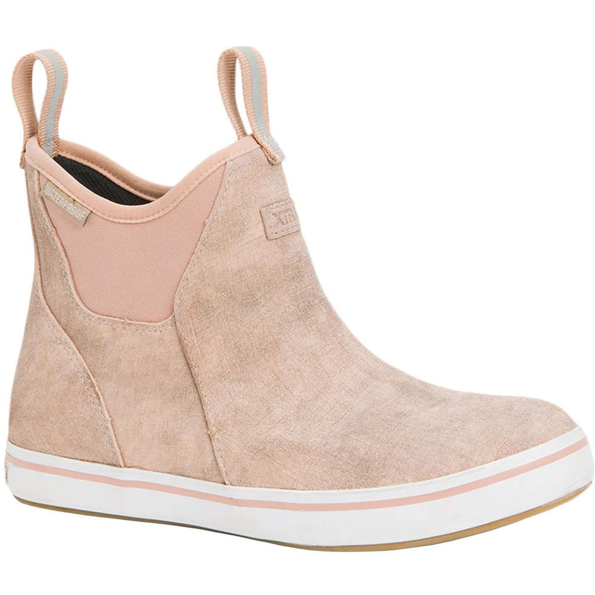 Xtratuf Women's 6 Inch Leather Ankle Deck Boot Pink- Late Add: Pa-wave Wash-café Cream 6.5