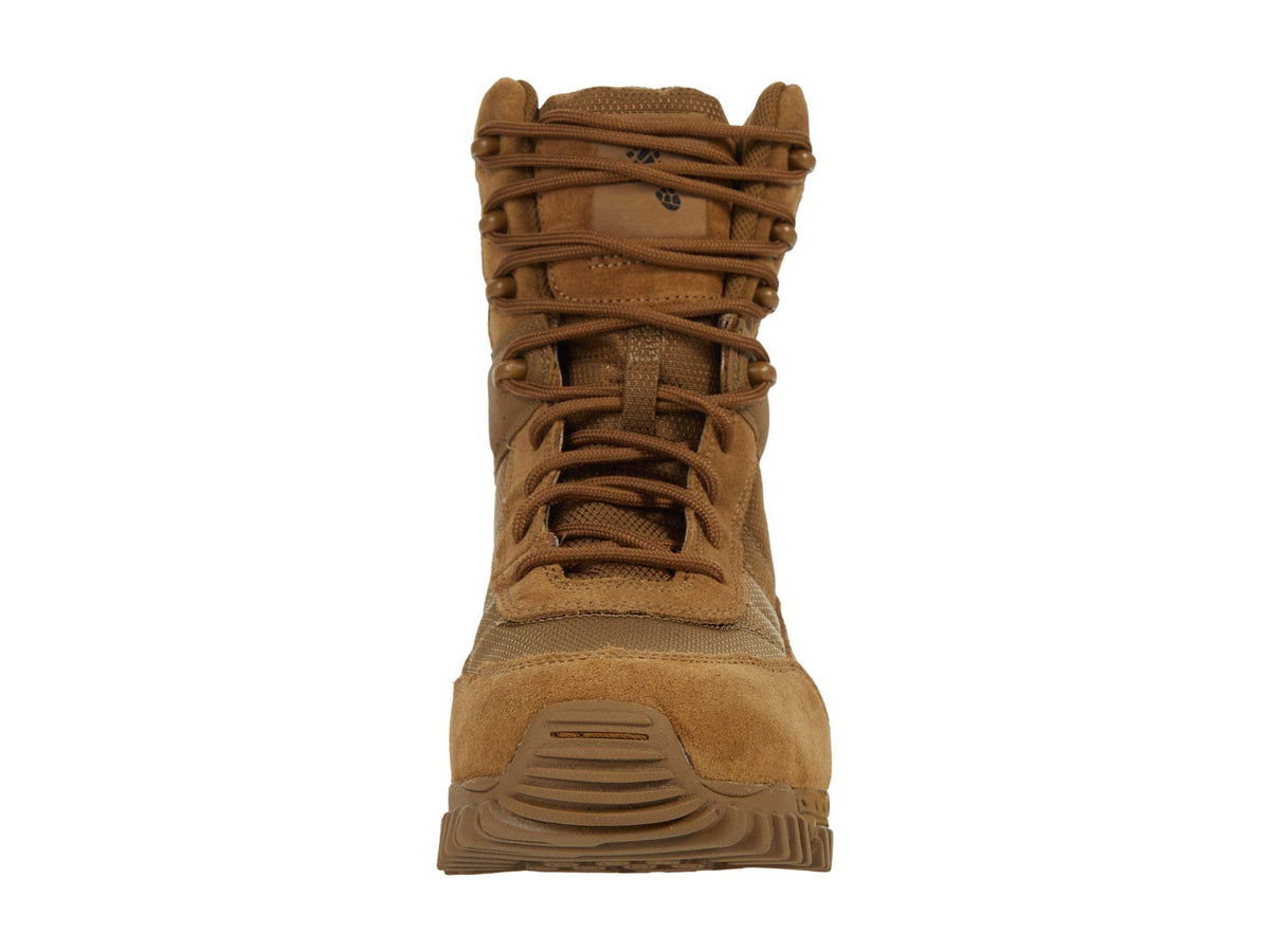 Altama Vengeance SR 8" Side Zip - Unisex Boots - Full Grain Leather - Textile Lining - Gusseted Tongue Coyote US Men's 7.5, Women's 9 Medium