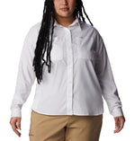Columbia Women's Silver Ridge Utility Long Sleeve Shirt, White, Large