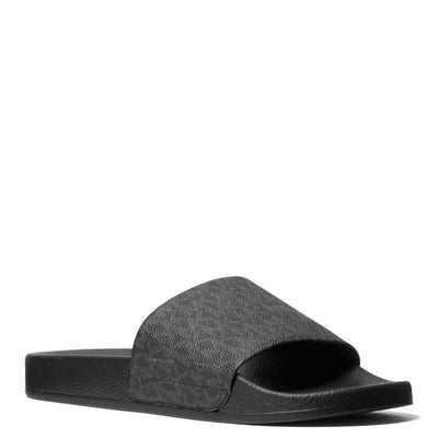 Michael Kors Jake Slides for Men – Ideal for Leisure and Walking - Synthetic Construction – Open Toe Black 12 M