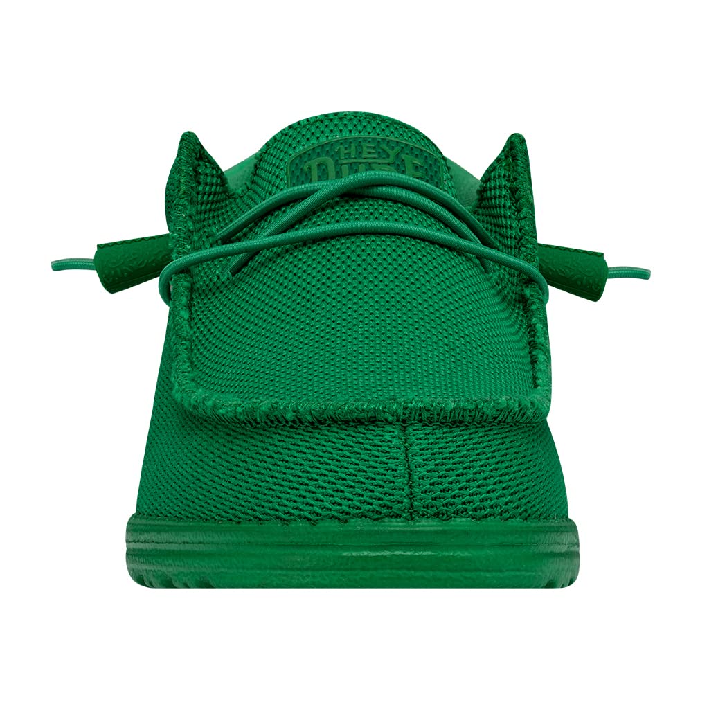 HEYDUDE Men's Wally Funk Mono Kelly Green Size 5 | Men's Loafers | Men's Slip On Shoes | Comfortable & Light-Weight
