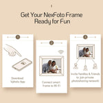 NexFoto 32GB 15 Inch Large Digital Picture Frame, Wi-Fi Digital Photo Frame, Wall-Mountable, Instantly Share Photos Videos via App or Email, Gift for Grandparents