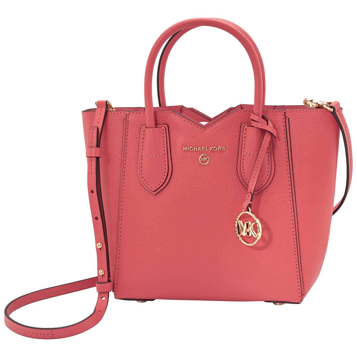 MICHAEL Michael Kors Mae Leather Small Messenger Crossbody Bag