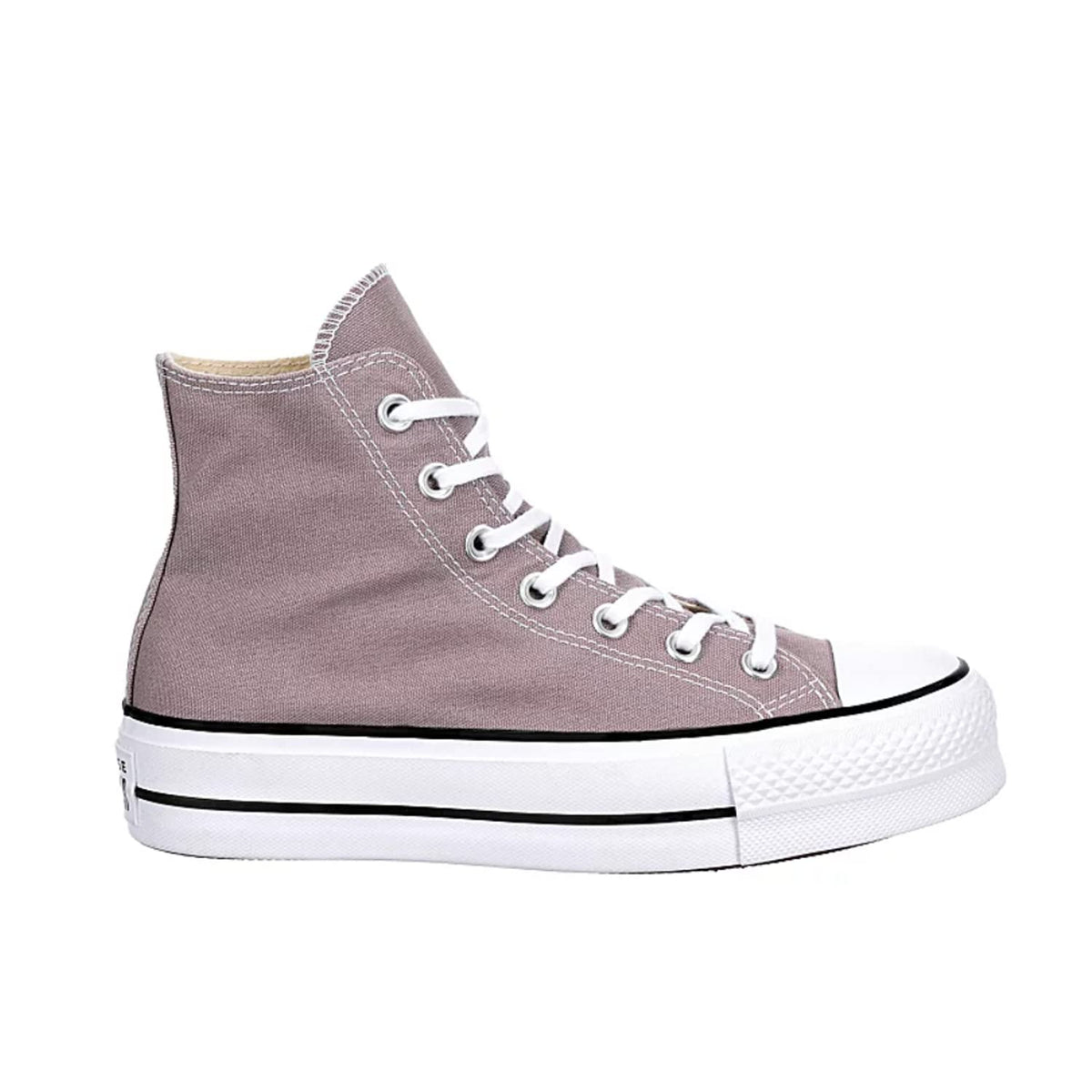 Converse Unisex Chuck Taylor All Star CTAS High Top Platform Sneaker - Vapor Mauve - Black - White 9.5