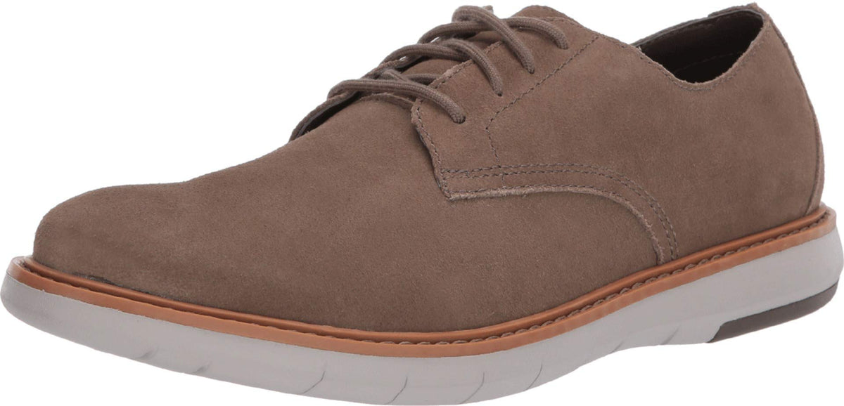 Clarks Men's Draper Lace Oxford, Olive Suede with Beige Outsole, 75 M US