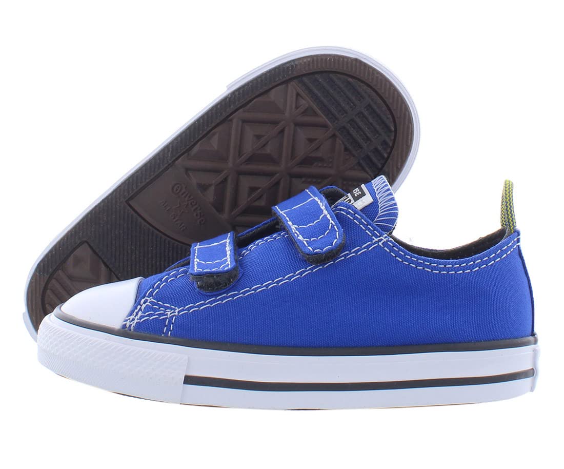 Converse Kids' Chuck Taylor All Star 2v Leather Low Top Sneaker 6 Toddler Game Royal/Storm