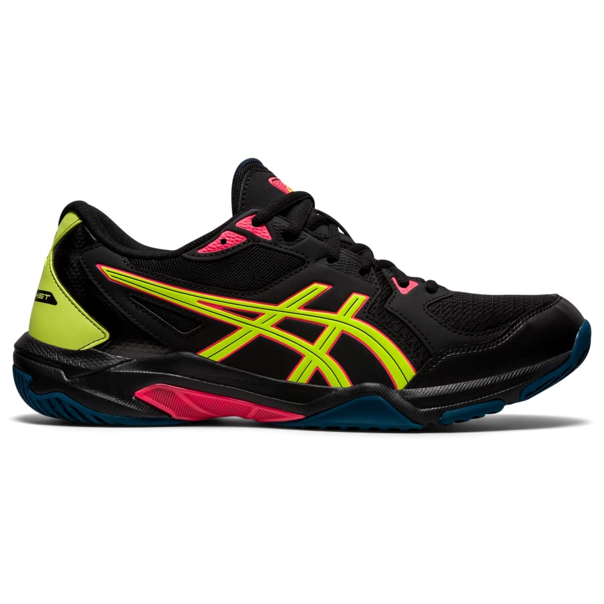 ASICS Men's Gel-Rocket 10 Court Shoes, 12, Black/Safety Yellow