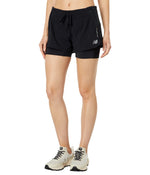 New Balance Women's Impact Run 2 in 1 Short 22, Black, Small