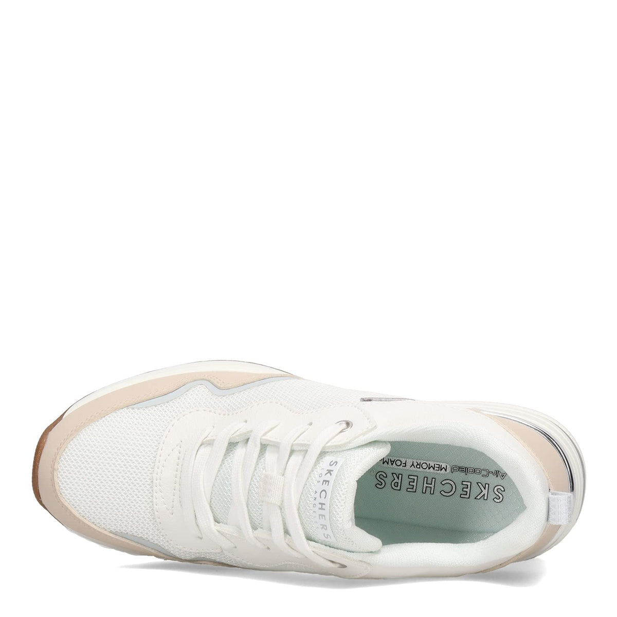 Skechers Women's Million Air-ess Sneaker, White, 5.5