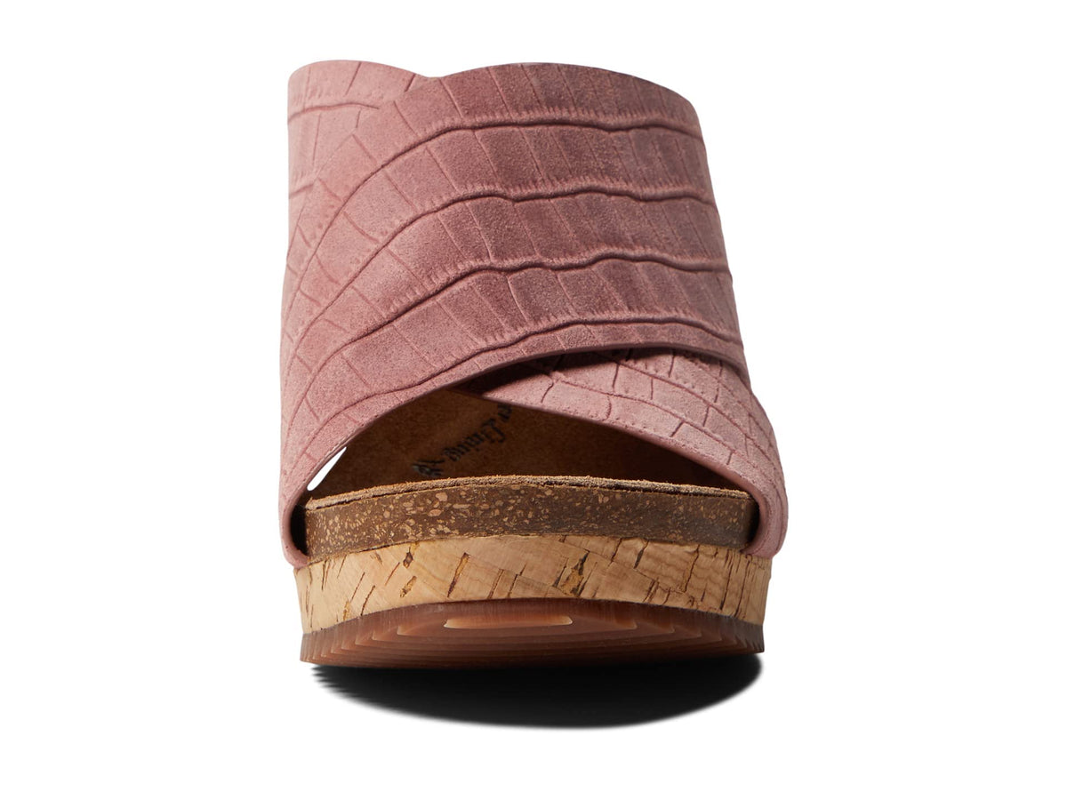 Sofft Womens Ciera Leather Padded Insole Wedge Heels 6.5 Desert Rose