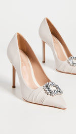 SCHUTZ Women's Meisho Glam Pumps, Pearl, Off White, 8 Medium US