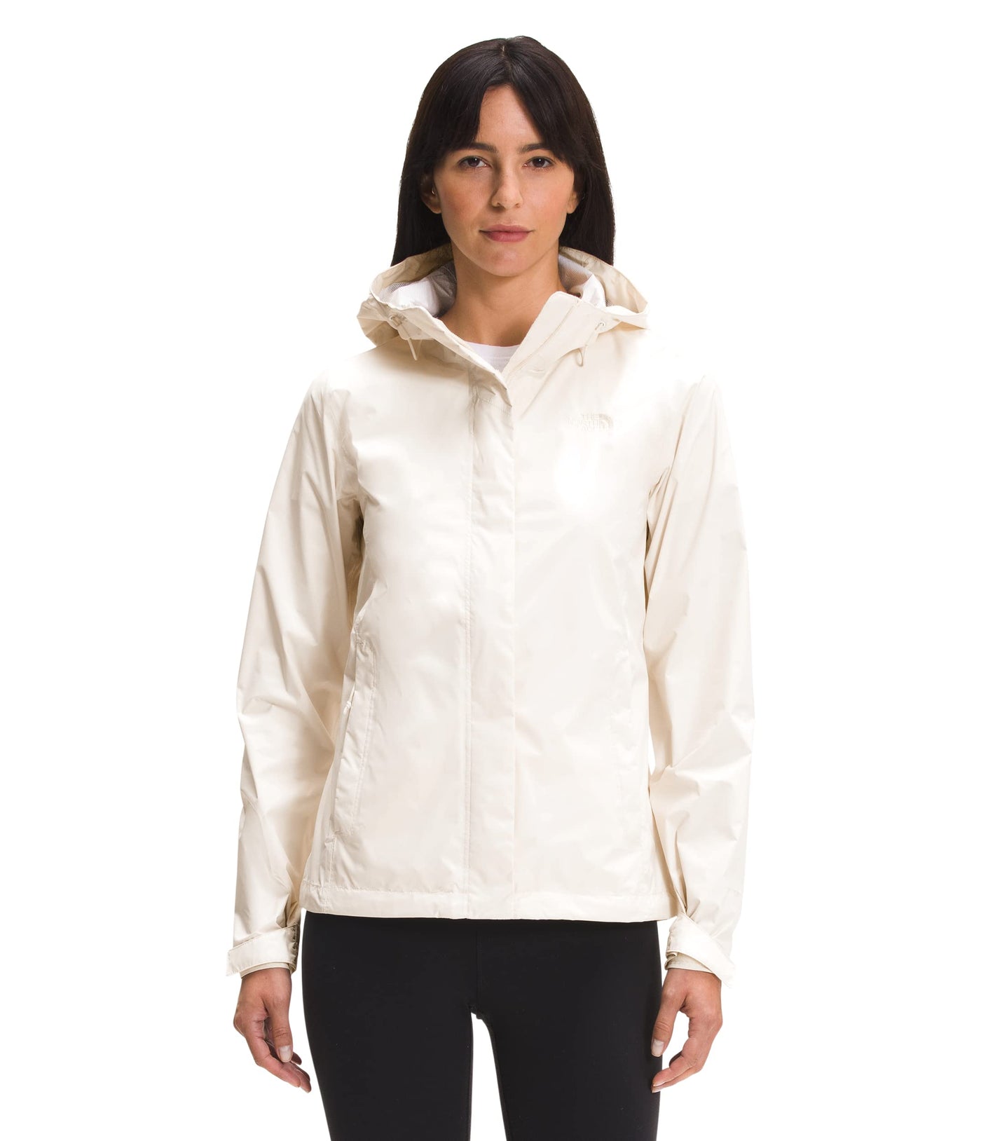THE NORTH FACE Women’s Venture 2 Waterproof Hooded Rain Jacket (Standard and Plus Size), Gardenia White 1, 3X-Large