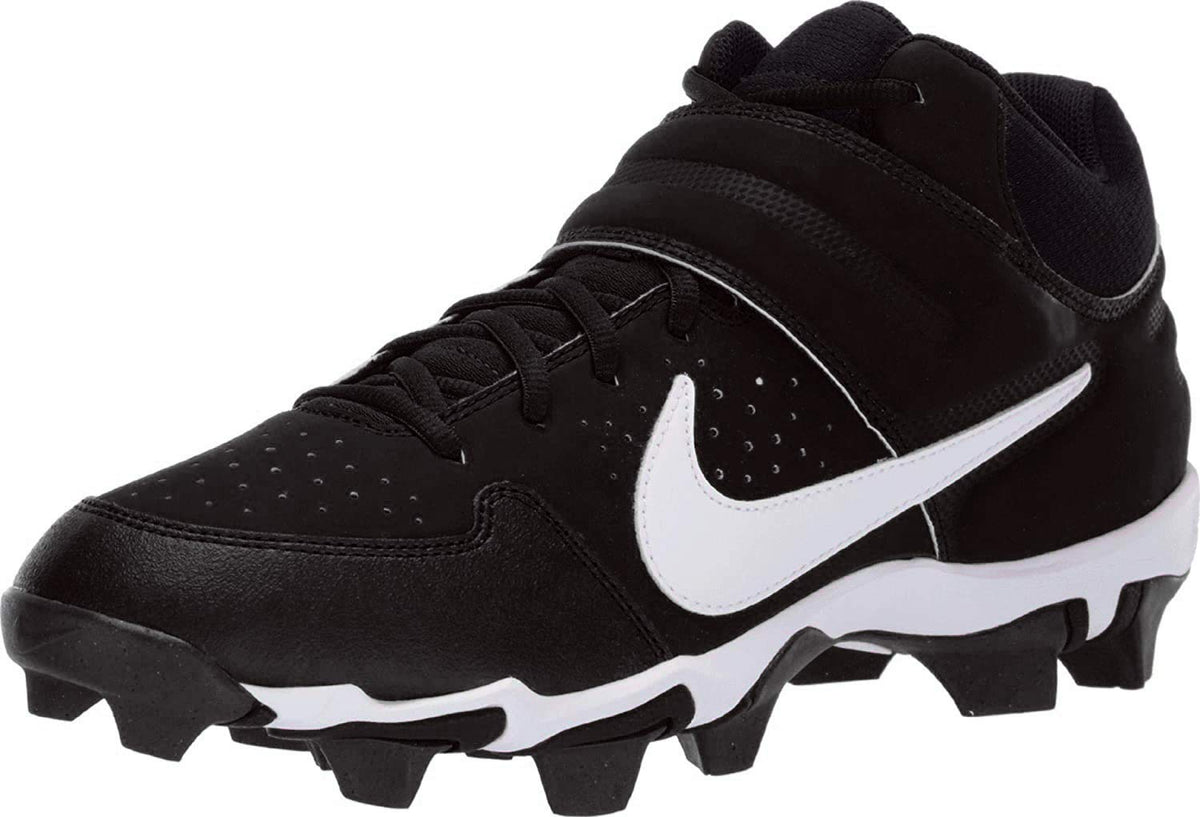 Nike Men's Alpha Huarache Varsity Keystone Mid Molded Baseball Cleat Black/White Size 11.5 M US