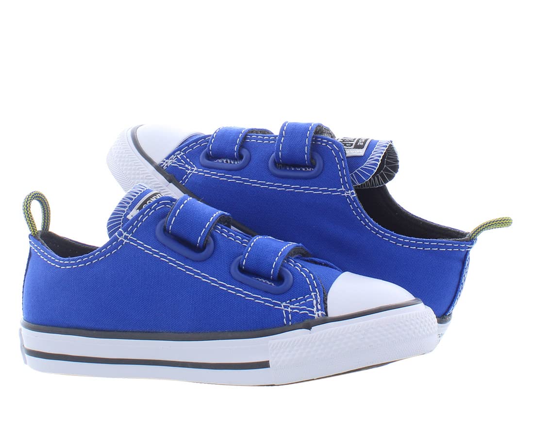 Converse Kids' Chuck Taylor All Star 2v Leather Low Top Sneaker 6 Toddler Game Royal/Storm