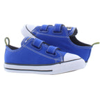 Converse Kids' Chuck Taylor All Star 2v Leather Low Top Sneaker 8 Toddler Game Royal/Storm