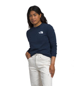 The North Face Womens L/S Box NSE Tee, XS, Summit Navy/Summit Navy