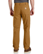 Carhartt Men's Rugged Flex Relaxed Fit Duck Dungaree Pant, Brown, 36W X 30L