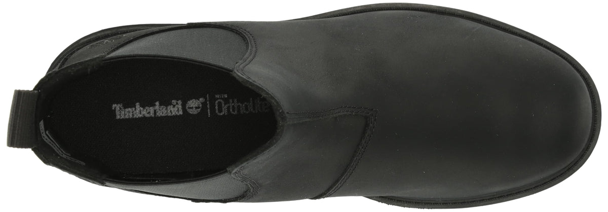 Timberland Women's Linden Woods Chelsea Boot 8 Black Full-grain