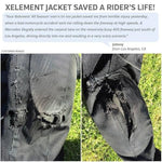 Xelement XS8161 Men's 'Venture' All Season Black with Red Tri-Tex and Mesh Motorcycle Rider Jacket with X-Armor - Medium