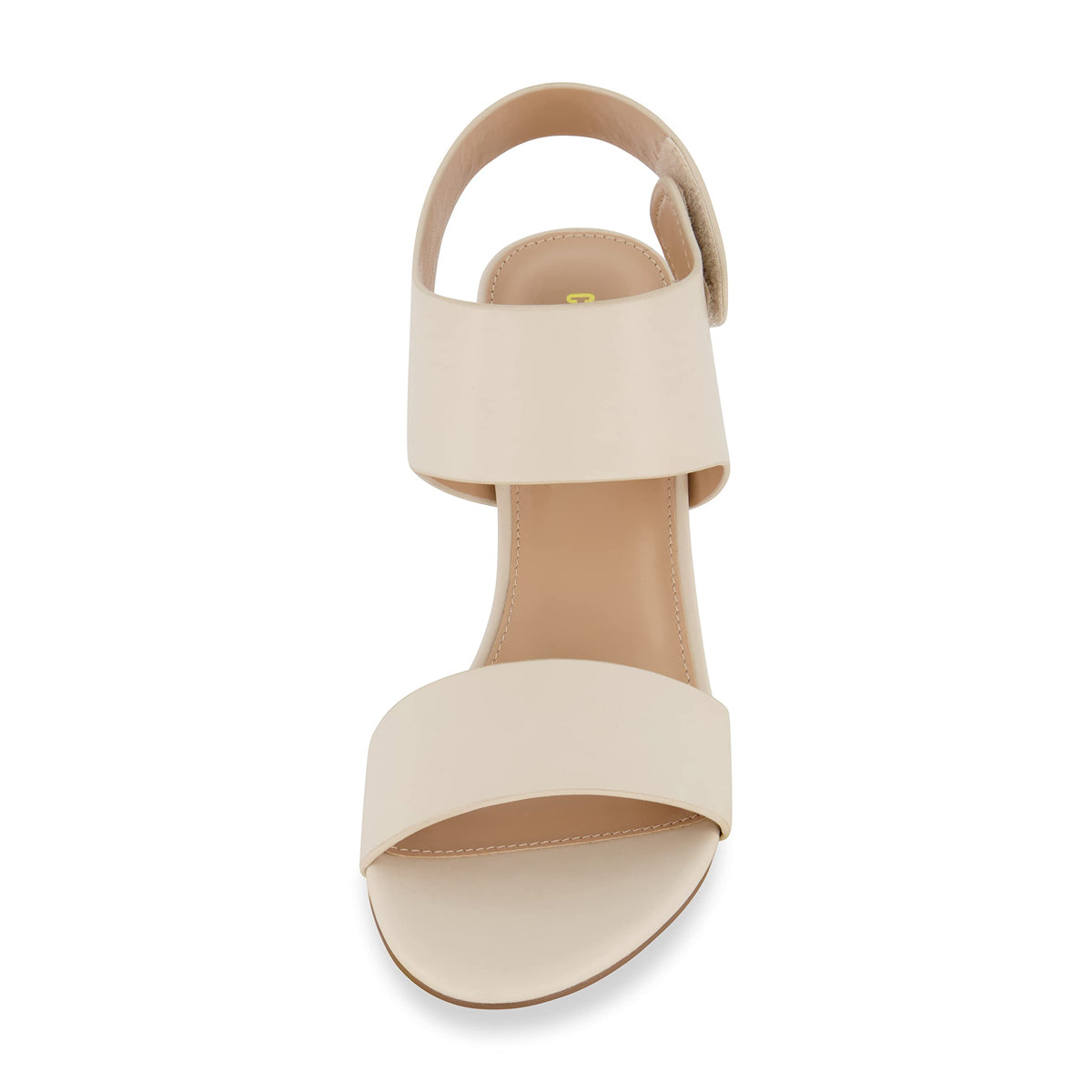 CUSHIONAIRE Women's Talent cut out heel sandal +Memory Foam and Wide Widths Available, Cream 6.5 W