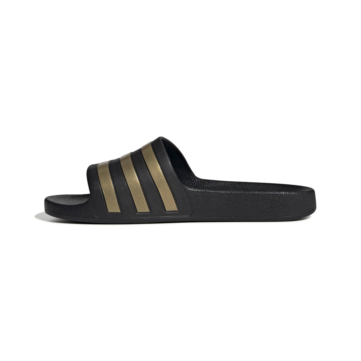 adidas Unisex Flip Flop Slide Sandal, Core Black/Gold Metallic/Core Black, 9 US Men