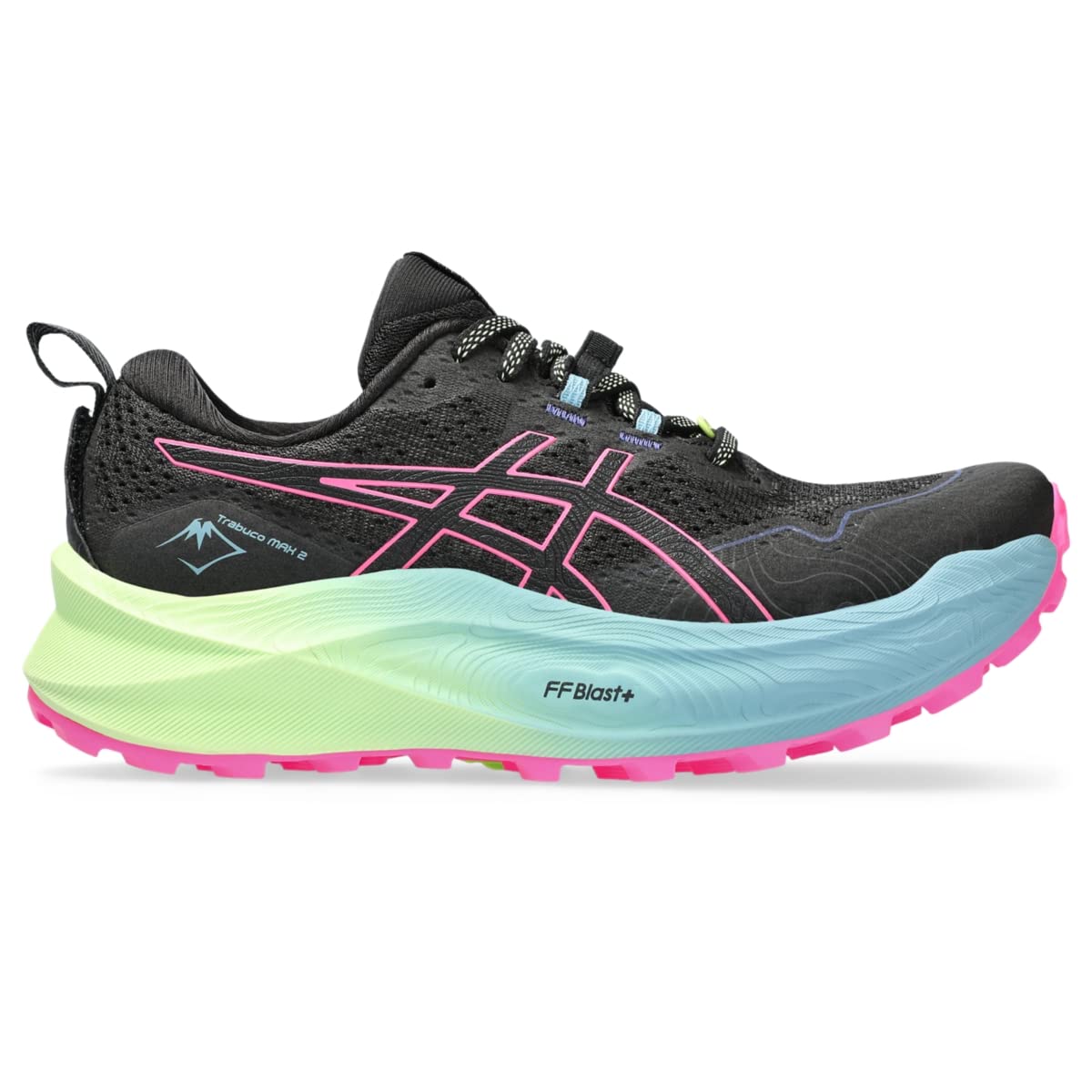ASICS Women's Trabuco Max 2 Running Shoes, 10, Black/HOT Pink