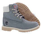 Timberland 6 Premium Boot Medium Grey Nubuck Love 6.5 B (M)