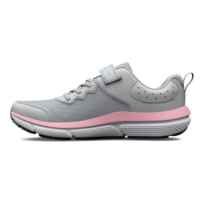 Under Armour Girls' Pre School Assert 10 Alternate Closure, (100) Halo Gray/Pink Sugar/Iridescent, 12K, US
