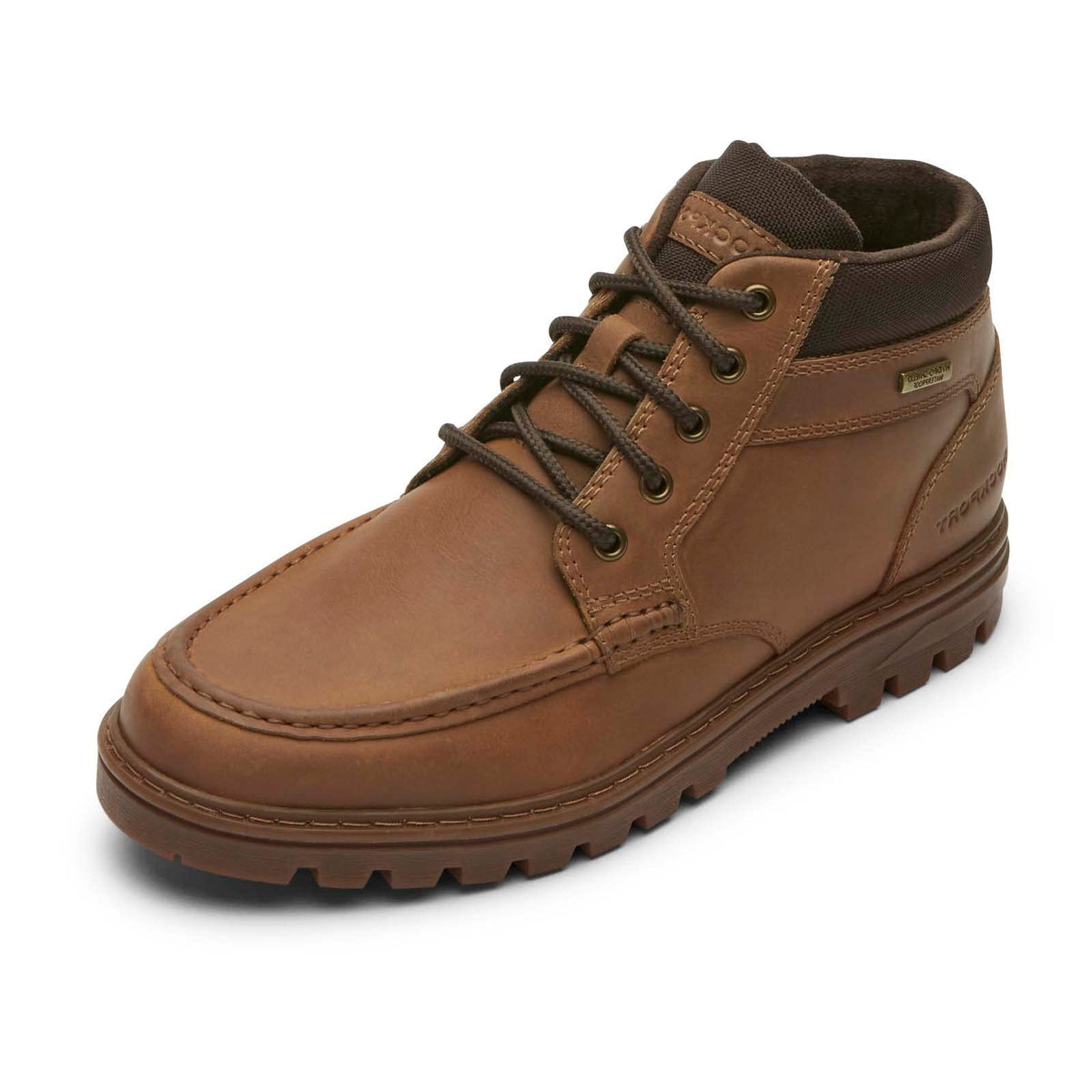 Rockport Men's Weather Ready Moc Boot Ankle, Wheat Leather, 6.5 Wide