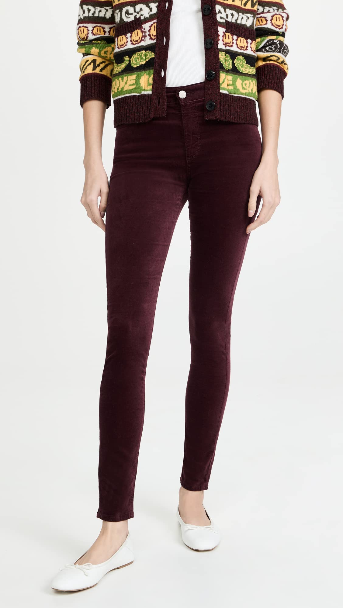 AG Adriano Goldschmied Women's Farrah High Rise Skinny Jeans 26 Regular Wine Bloom