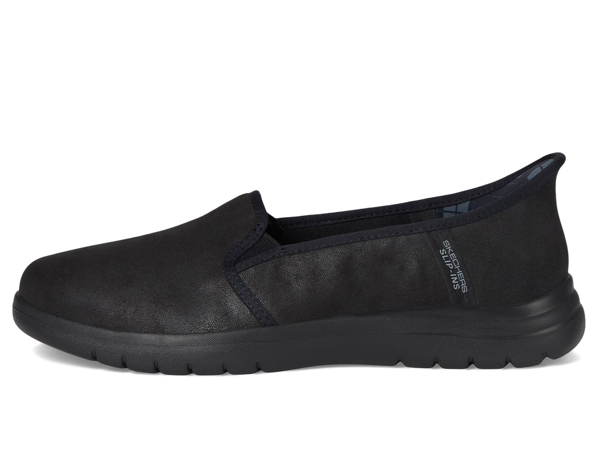 SKECHERS Women's Hands Free Slip-ins On-The-Go Flex Double Gore Loafer, Black, 9
