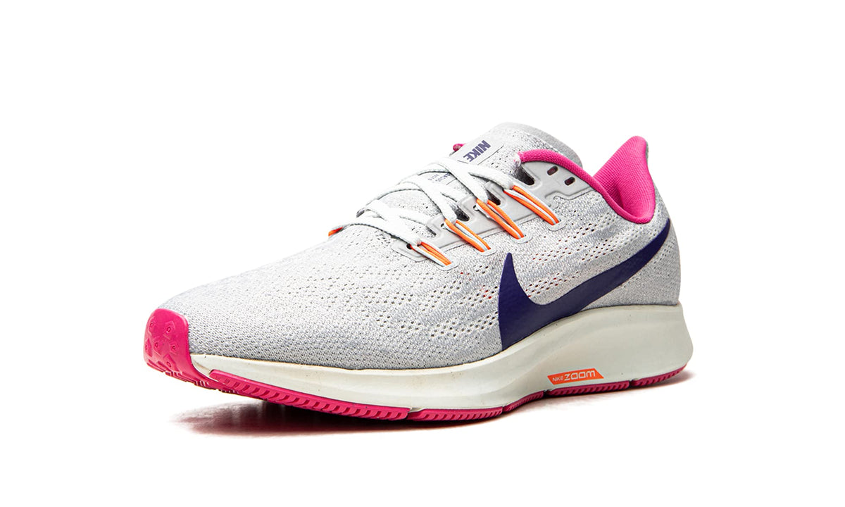 Nike Women's Air Zoom Pegasus 36 Running Shoes, Wolf Grey/Regency Purple, 7