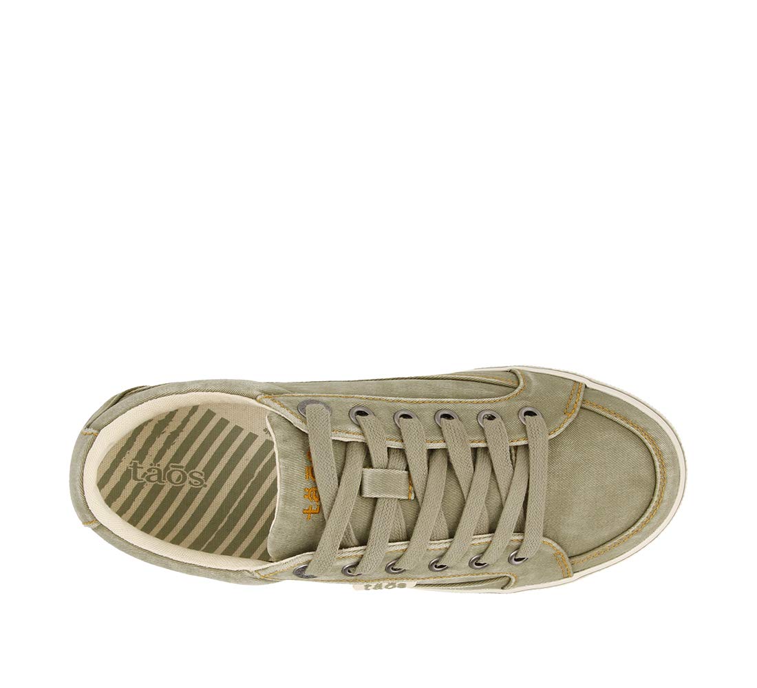 Taos Footwear Women's Moc Star Sneaker 7.5 Sage Distressed