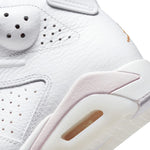 Women's Jordan 6 Retro Gold Hoops White/Metallic Gold (DH9696 100) - 7