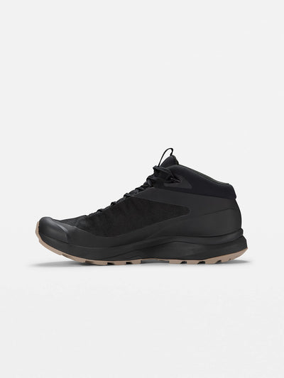 Arc'teryx Aerios FL Mid GTX Boot Women's | Fast and Light Agile Supportive Hiking Footwear | Black/Fallow, 9.5