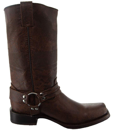 Soto Boots Men's Leather Harness Boots H50021 (13, Tan)