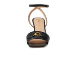 Coach Kyra Leather Sandal Black 6 B (M)