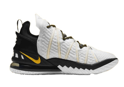 Nike Mens Lebron XVIII Home White/Amarillo-Black (CQ9283 100) - 8