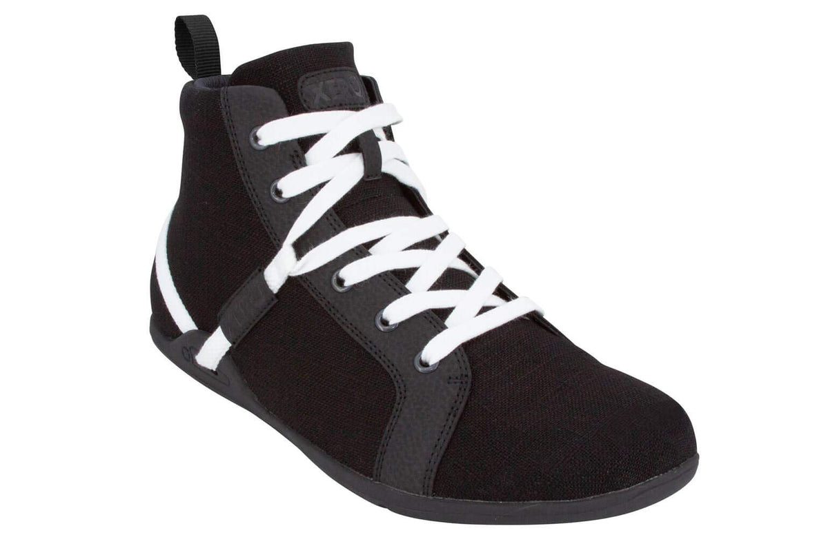 Xero Shoes Men's Toronto Canvas Shoe - Lightweight, Casual High Top Sneaker 8 Black