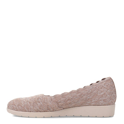 Skechers Women's Low Wedge Loafer Flat, Taupe, 7.5