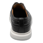 Florsheim Premier Wing Tip Lace-Up Sneaker Black Smooth/White Sole 8.5 W (3E)