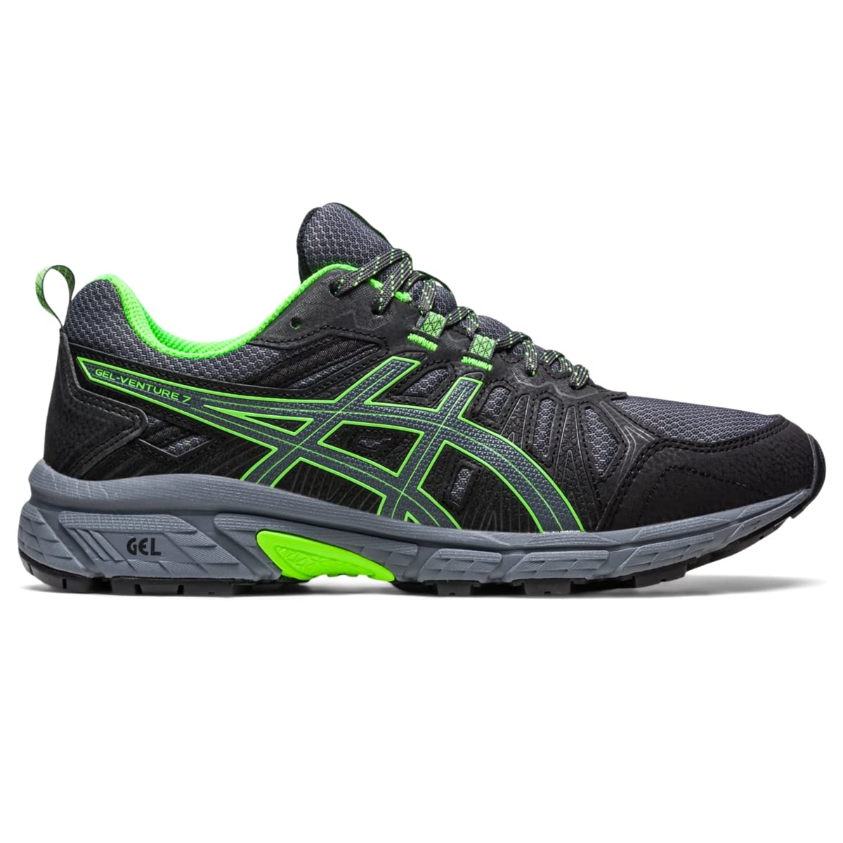 ASICS Men's Gel-Venture 7 Running Shoes, Graphite Grey/Green Gecko, 8 M US