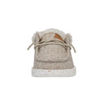 Hey Dude Wendy Youth Warmth Natural Size 3 | Kids Shoes | Kids Slip-on Loafers | Comfortable & Light-Weight